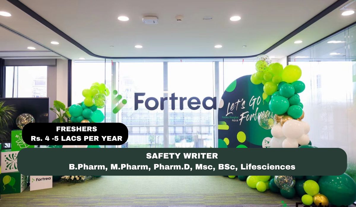 Fortrea Hiring Regulatory Safety Writer in Pune