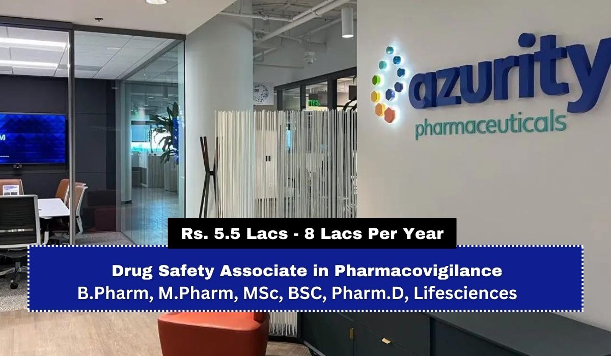 Azurity Pharma Hiring Drug Safety Associate in Pharmacovigilance