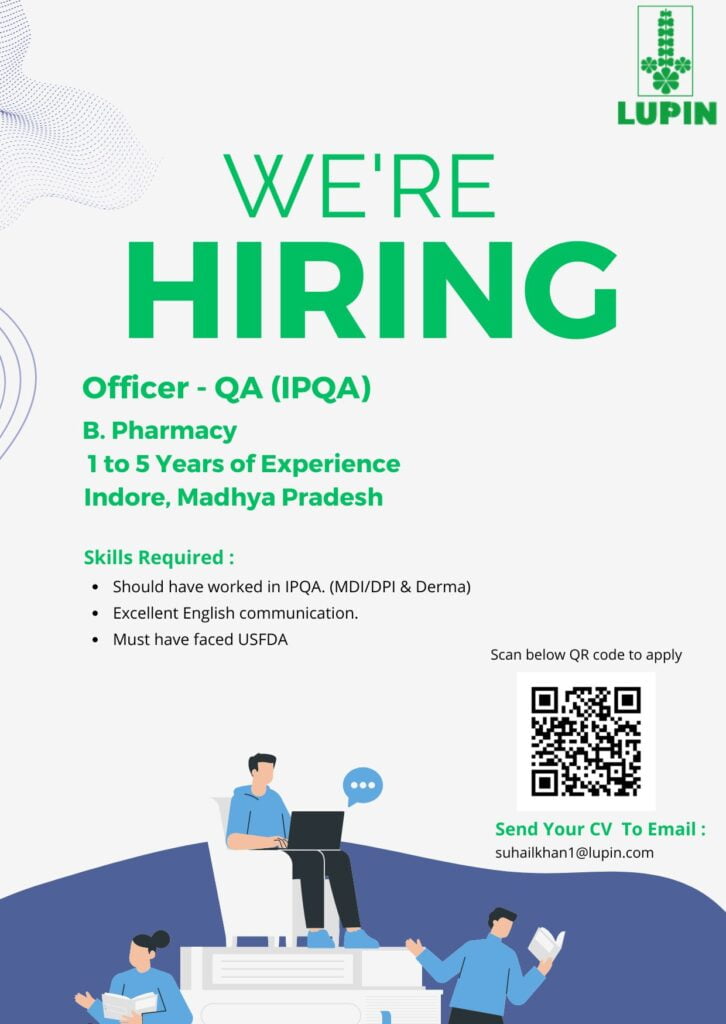 Lupin Limited Hiring for B.Pharmacy - QA (IPQA) Lupin Limited Hiring for B.Pharmacy - QA (IPQA)