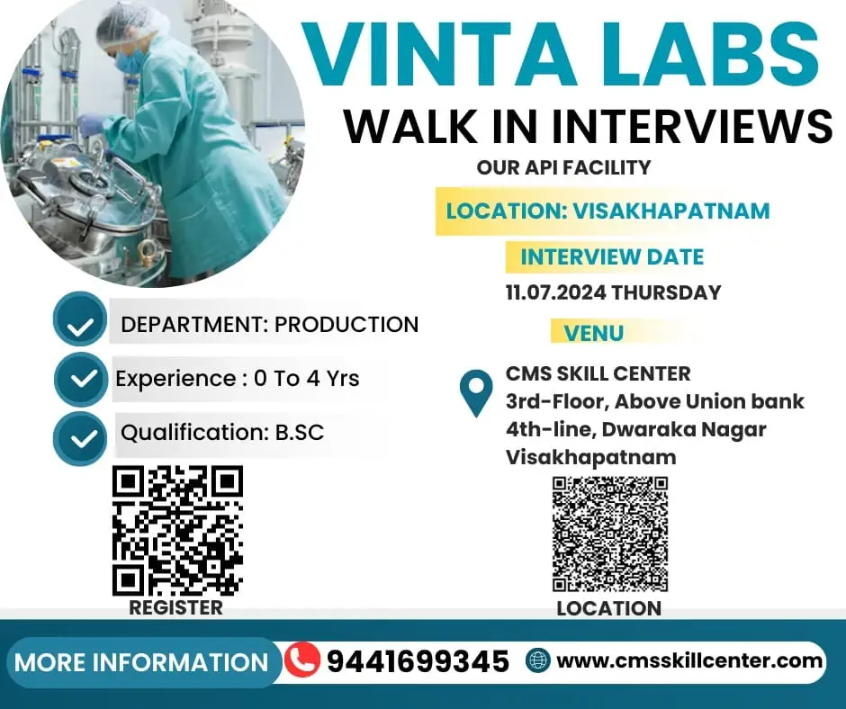 [FRESHERS] Vinta Labs Hiring for Production - B.Sc