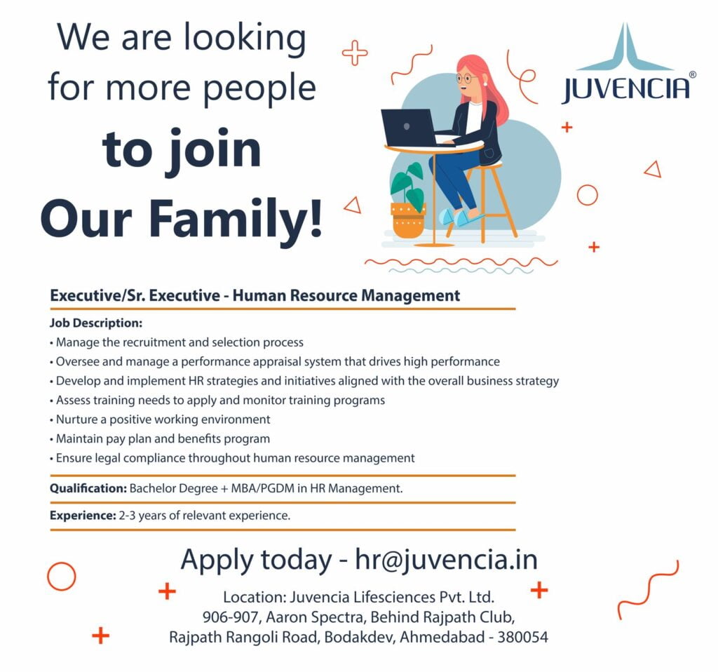 Juvencia Lifesciences Hiring for CQA / Business Development / HR Management Juvencia Lifesciences Hiring for CQA / Business Development / HR Management