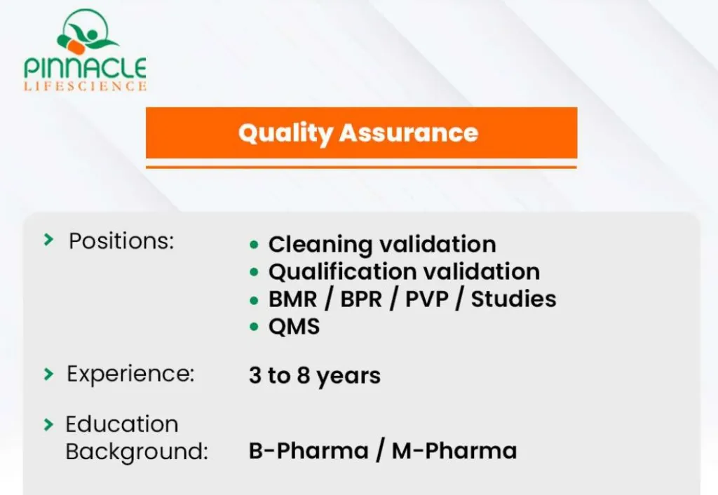 Pinnacle Life Science Hiring for QA / QC / Microbiology Pinnacle Life Science Hiring for QA / QC / Microbiology