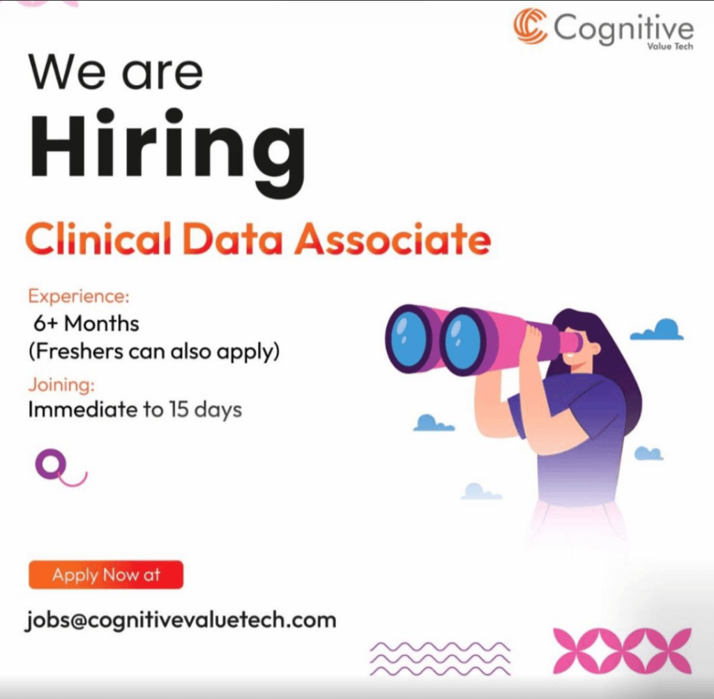 Freshers Needed As Clinical Data Associate At Cognitive