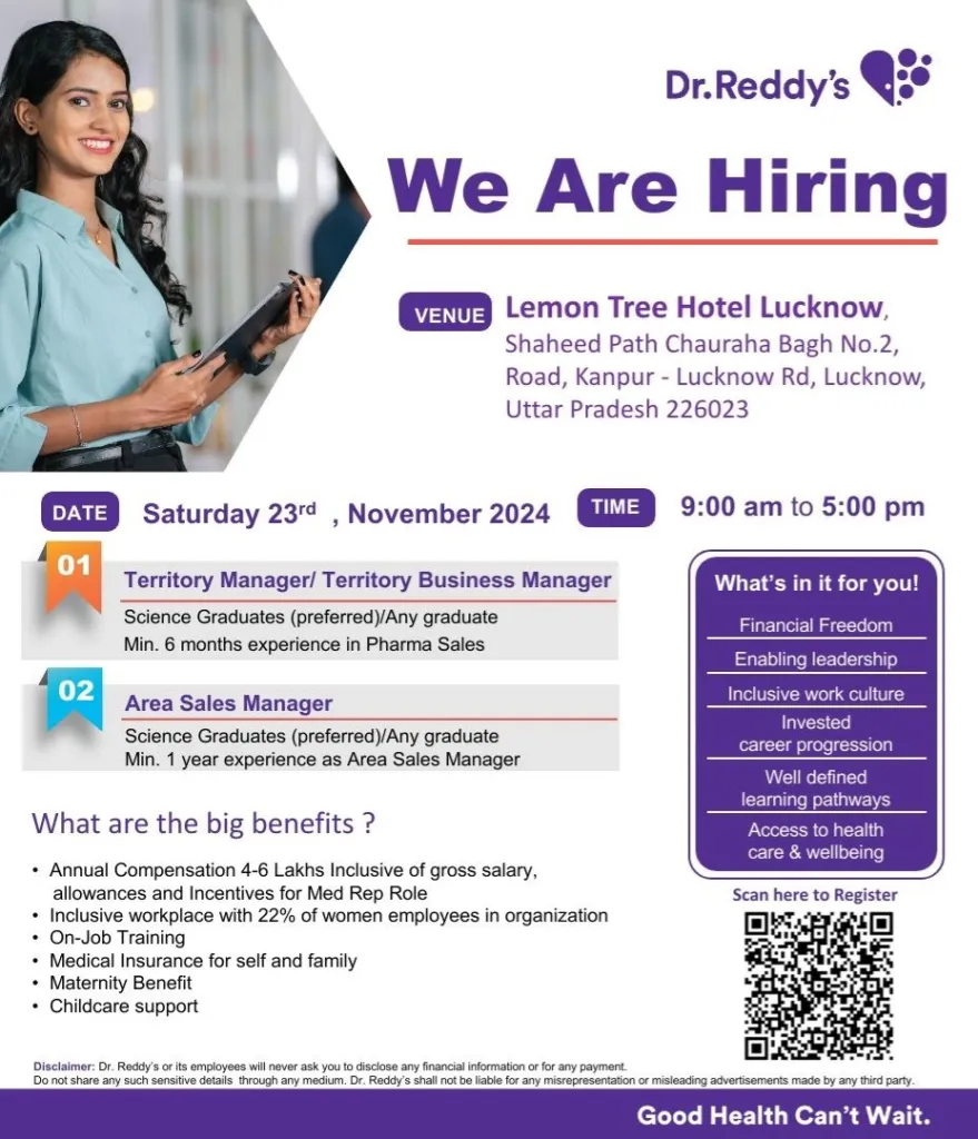 Dr.Reddy’s Hiring for Territory Manager/Territory Business Manager/ Area Sales Manager Dr.Reddy’s Hiring for Territory Manager/Territory Business Manager/ Area Sales Manager