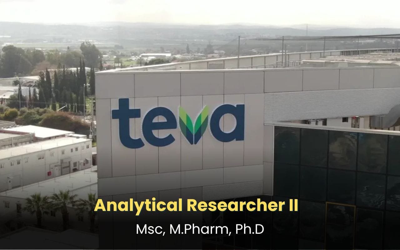 Teva Pharmaceuticals Hiring Analytical Researcher