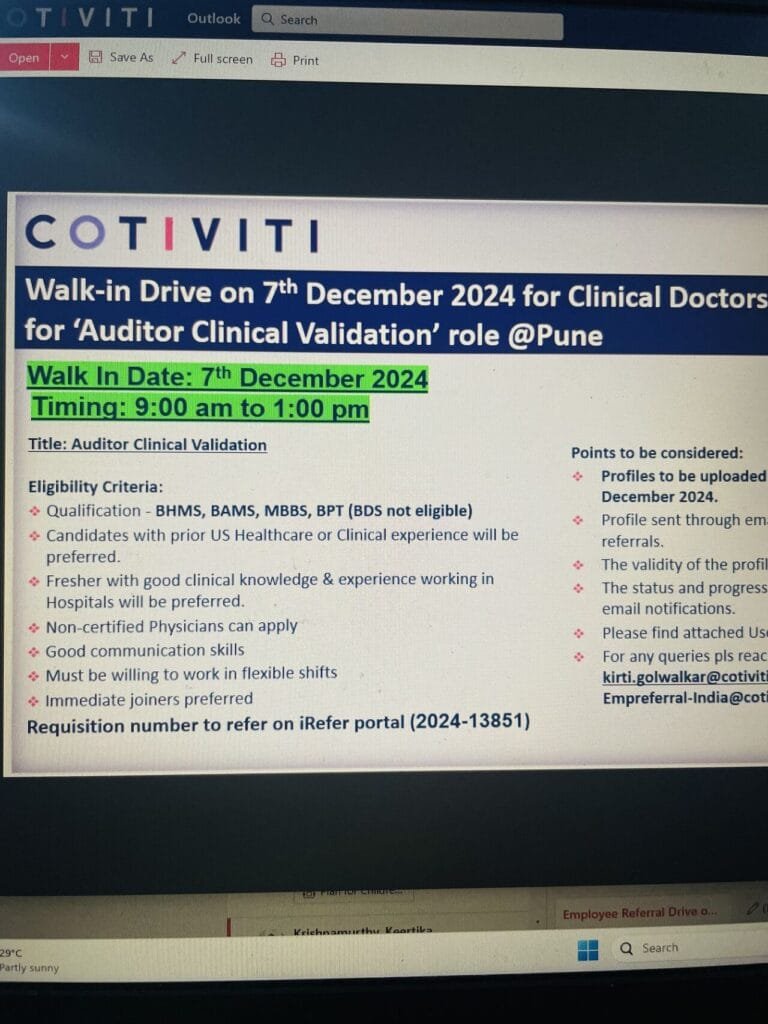 Cotiviti Freshers Hiring At Pune For Clinical Validation role Cotiviti Freshers Hiring At Pune For Clinical Validation role