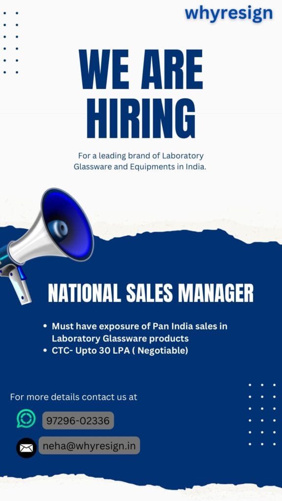 Whyresign hiring for National Sales Manager Whyresign hiring for National Sales Manager