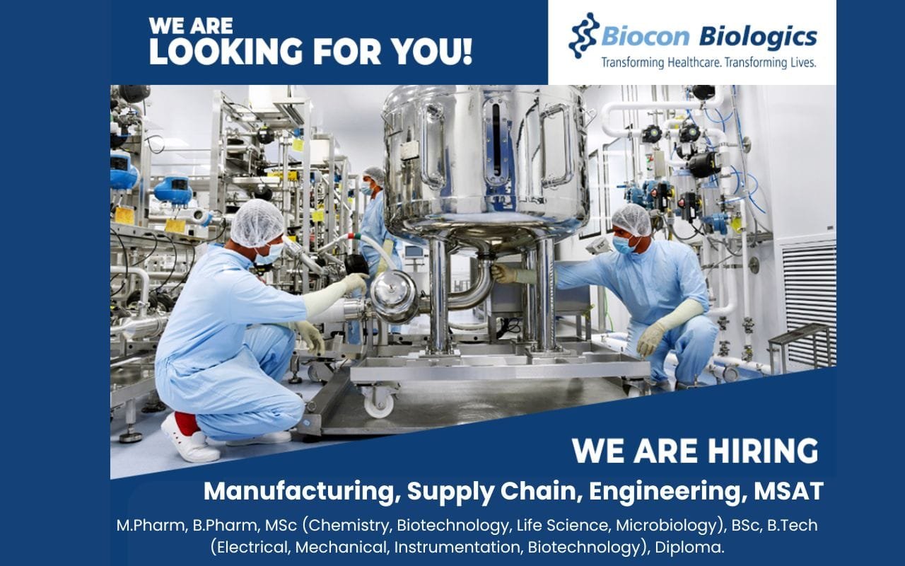 Biocon Biologics Walk-In Interview in Pune