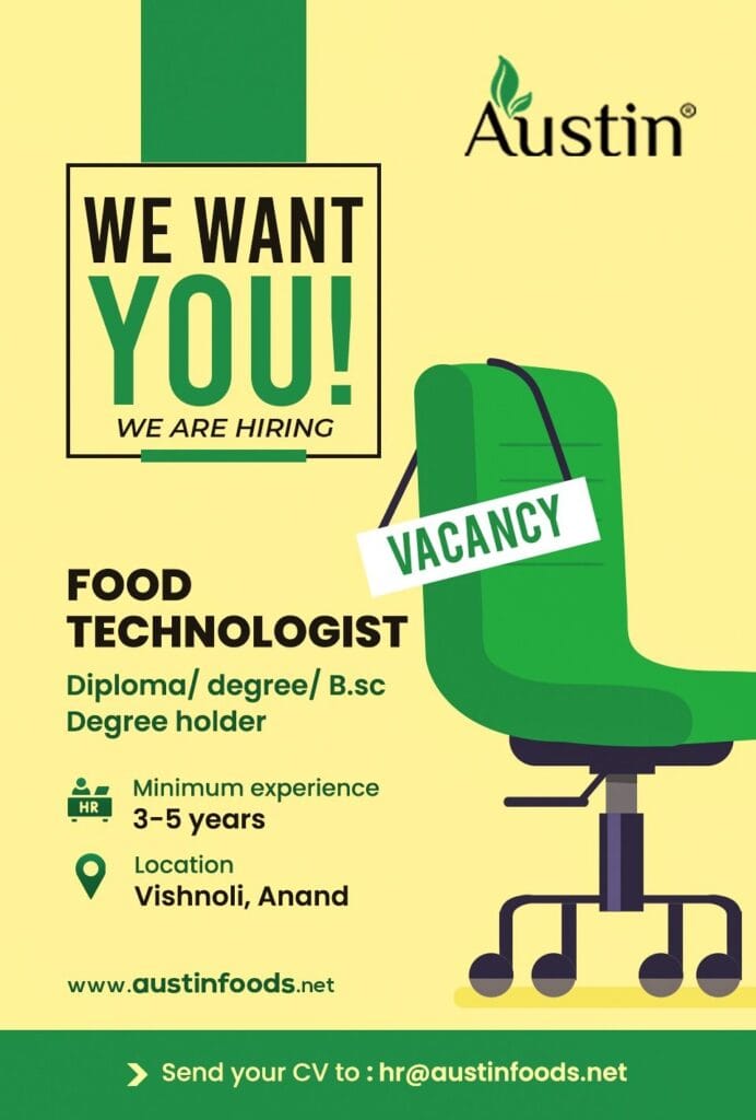 Austin Foods & Beverages Hiring for Food Technologist Austin Foods & Beverages Hiring for Food Technologist