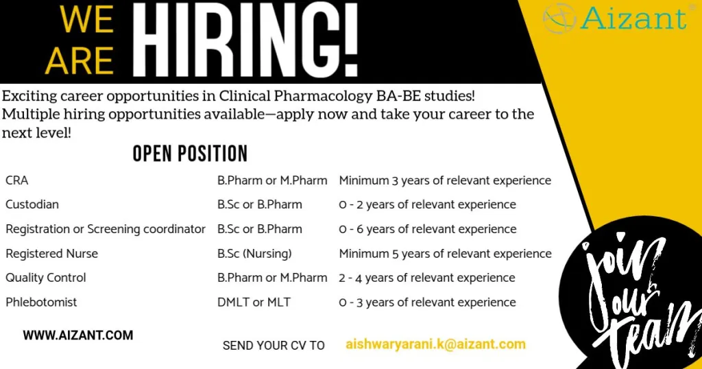 Aizant Drug Hiring Freshers & Experienced for B.Sc, B.Pharm, M.Pharm Candidates Aizant Drug Hiring Freshers & Experienced for B.Sc, B.Pharm, M.Pharm Candidates