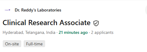 Dr Reddy Hiring Clinical Research Associate Dr Reddy Hiring Clinical Research Associate