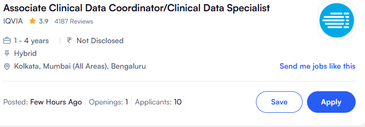 IQVIA Hiring For Associate Clinical Data Coordinator in CDM IQVIA Hiring For Associate Clinical Data Coordinator in CDM