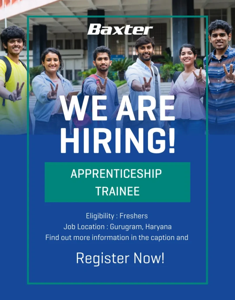 Baxter Pharmaceuticals Hiring Freshers for Apprenticeship Trainee Baxter Pharmaceuticals Hiring Freshers for Apprenticeship Trainee