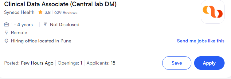 Clinical Data Associate (Central Lab DM) Job Opening at Syneos Health – Remote Clinical Data Associate (Central Lab DM) Job Opening at Syneos Health – Remote