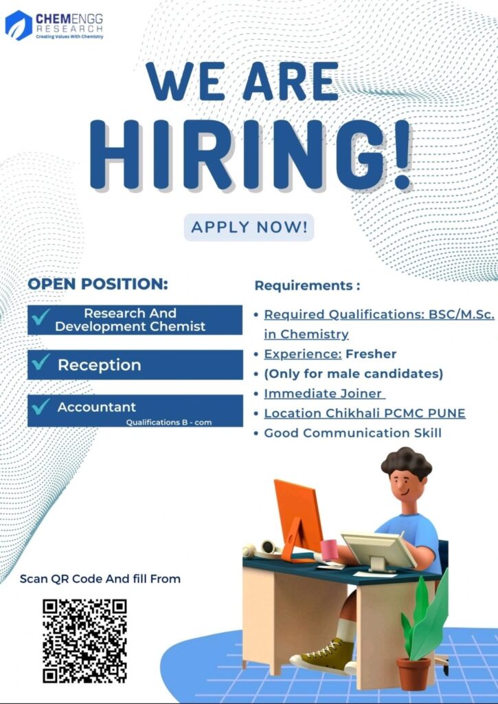 CHEMENGG Research Hiring for R&D/ Receptionist/ Accountant CHEMENGG Research Hiring for R&D/ Receptionist/ Accountant