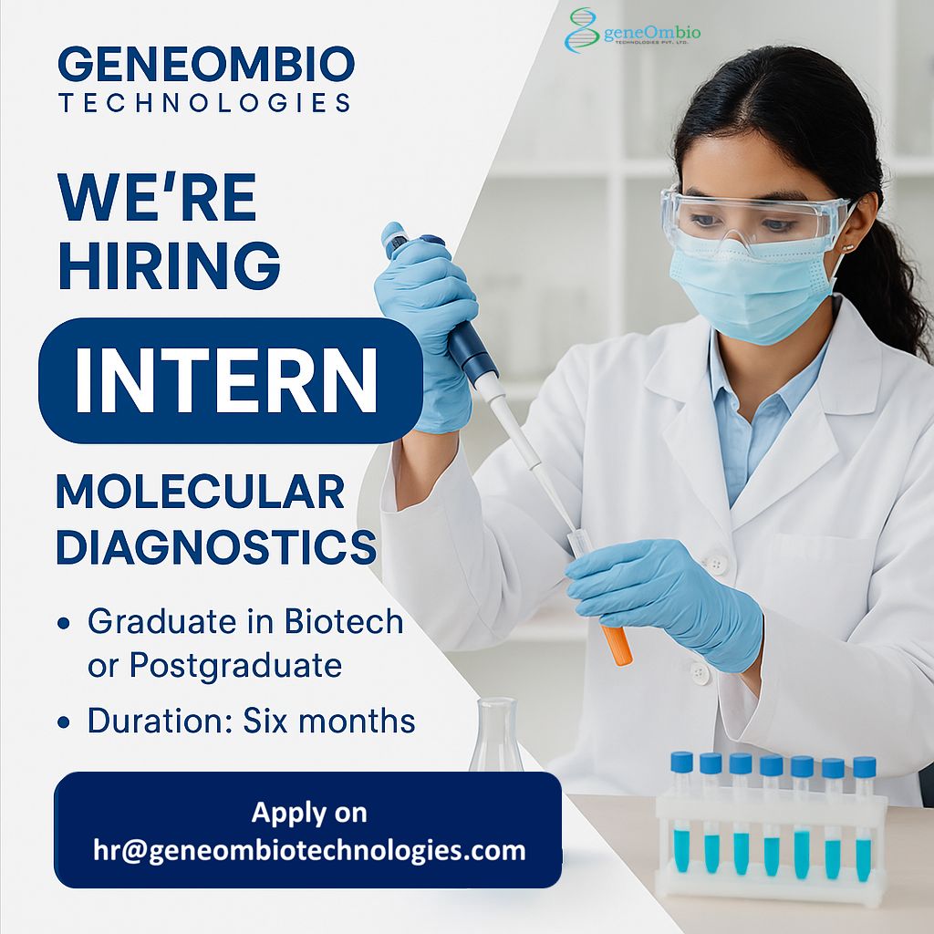 GeneOmbio Technologies Hiring for Internships in Molecular Diagnostics GeneOmbio Technologies Hiring for Internships in Molecular Diagnostics