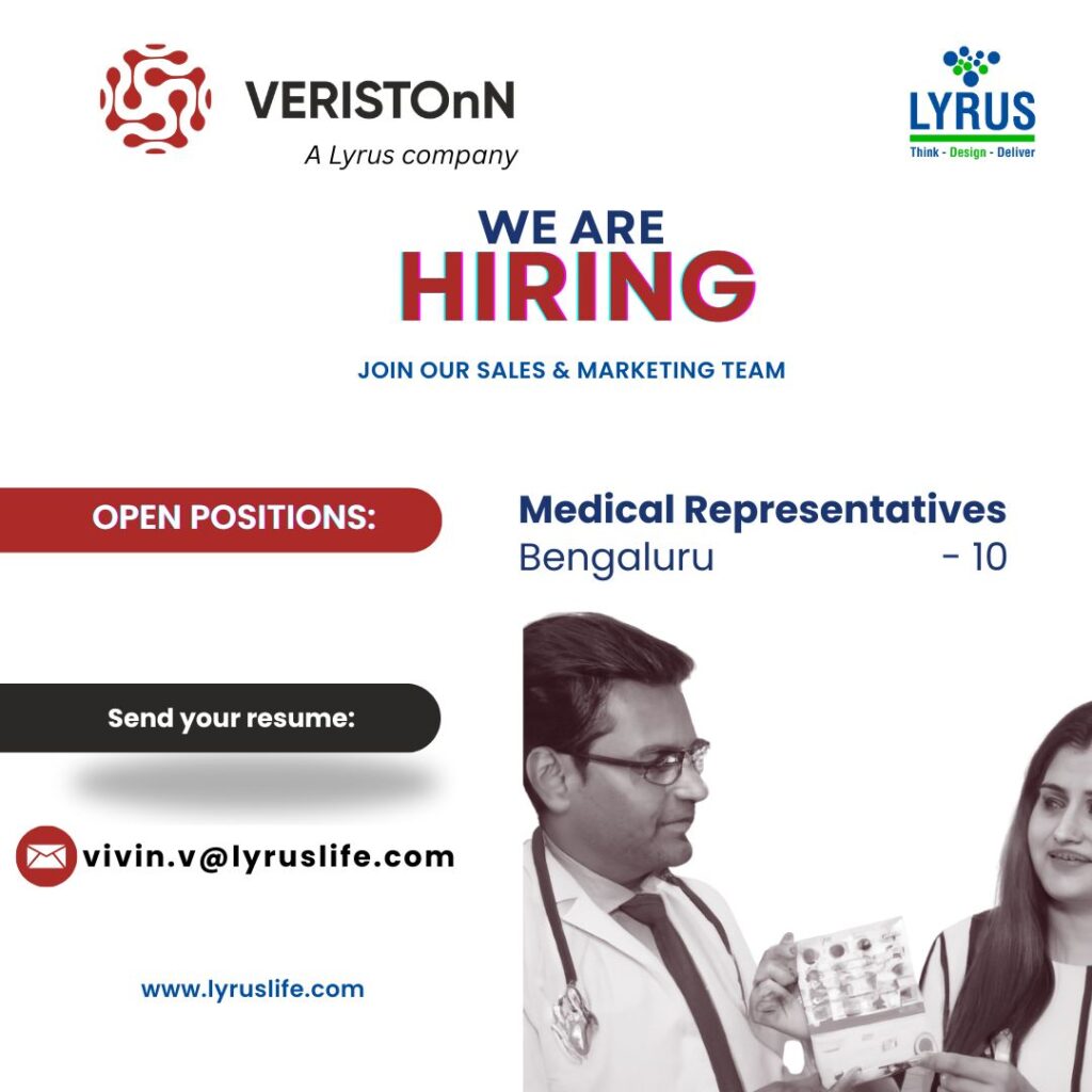 VERISTOnN (Lyrus Group) Hiring for Medical Sales Representative VERISTOnN (Lyrus Group) Hiring for Medical Sales Representative