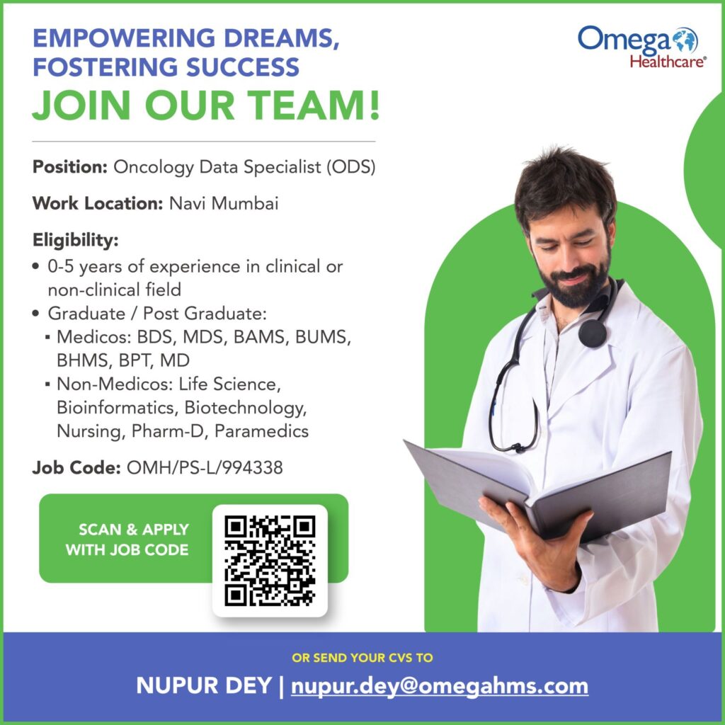 Omega Healthcare Hiring for Oncology Data Specialist (ODS) Omega Healthcare Hiring for Oncology Data Specialist (ODS)