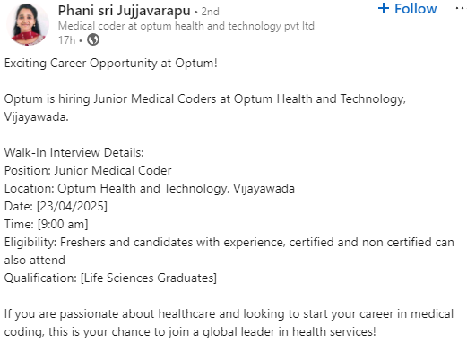 Medical Coding Analyst Job Opening at Optum Medical Coding Analyst Job Opening at Optum