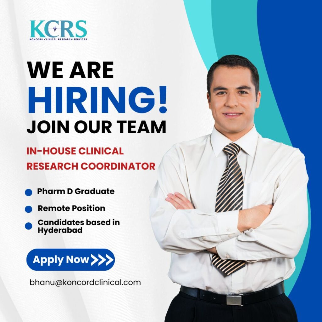 In-House Clinical Research Coordinator - Remote Position at KCRS In-House Clinical Research Coordinator - Remote Position at KCRS