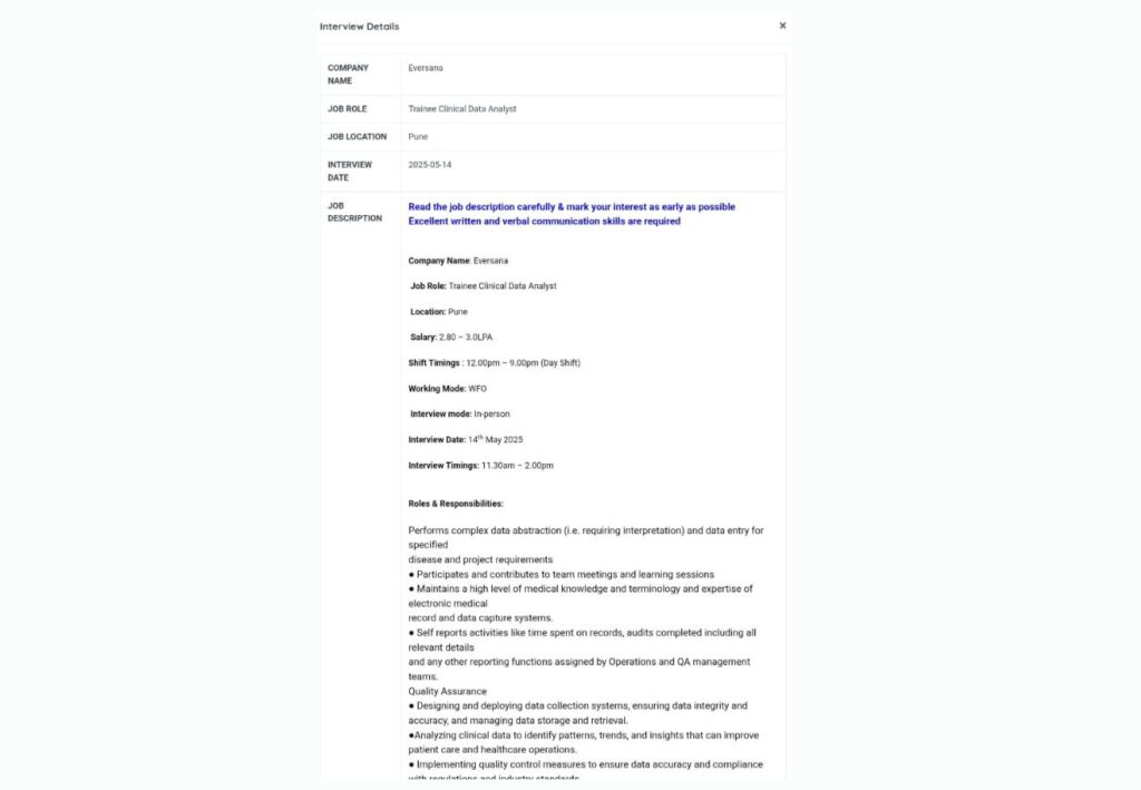 Walk-In Interview for Clinical Data Analyst at Eversana Pune Walk-In Interview for Clinical Data Analyst at Eversana Pune