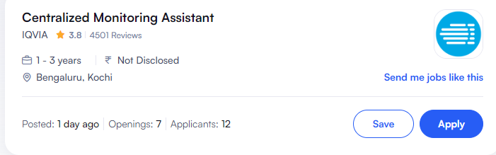 Centralized Monitoring Assistant – IQVIA Hiring Now! Centralized Monitoring Assistant – IQVIA Hiring Now!