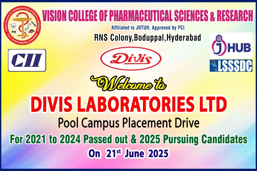 Divis Laboratories Limited Recruitment 2025 – QA, QC, R&D & Production Jobs for Freshers Divis Laboratories Limited Recruitment 2025 – QA, QC, R&D & Production Jobs for Freshers