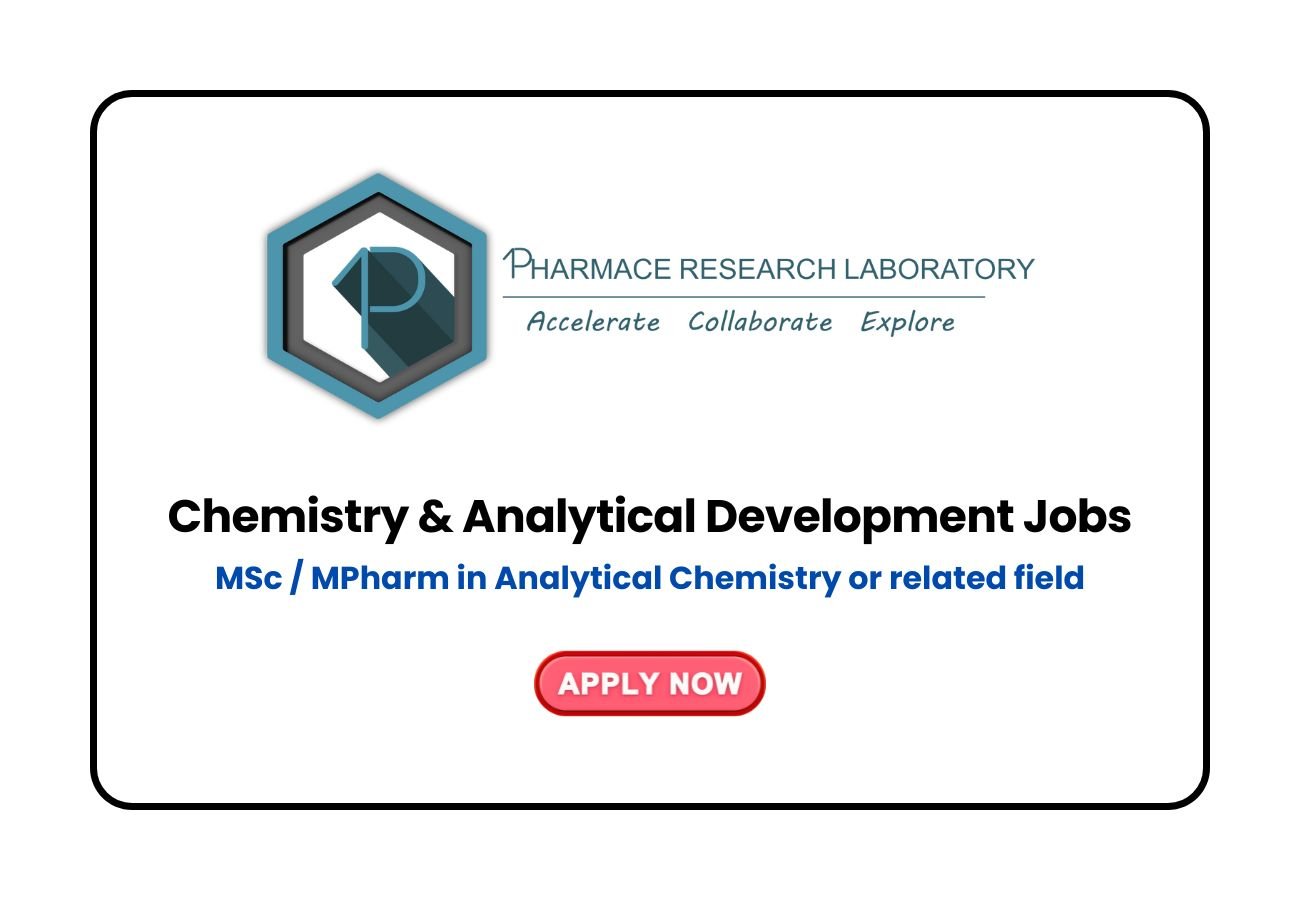 Pharmace Research Laboratory Hiring for Chemistry & Analytical ...