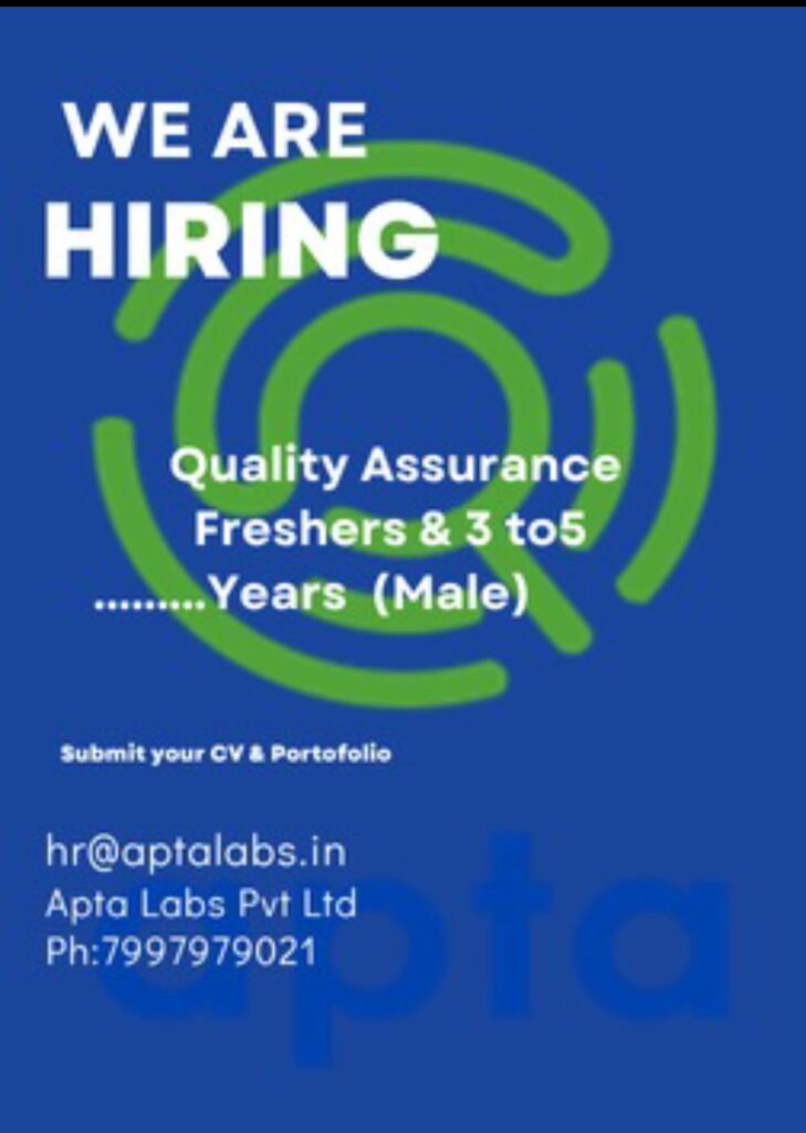 Apta Labs Hiring Freshers For Quality Assurance Apta Labs Hiring Freshers For Quality Assurance