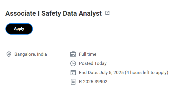 Apply Now: Safety Data Analyst Job at Alcon | Post-Market Surveillance Role Apply Now: Safety Data Analyst Job at Alcon | Post-Market Surveillance Role