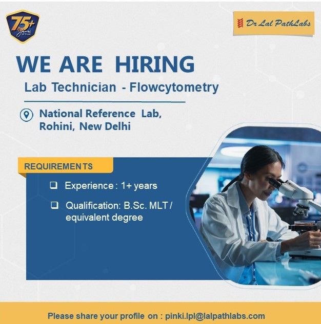 Lal PathLabs Hiring for Lab Technician - Flowcytometry Lal PathLabs Hiring for Lab Technician - Flowcytometry
