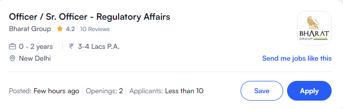 Regulatory Affairs (Toxicology) | 0-2 Years Exp | Bharat Group Regulatory Affairs (Toxicology) | 0-2 Years Exp | Bharat Group