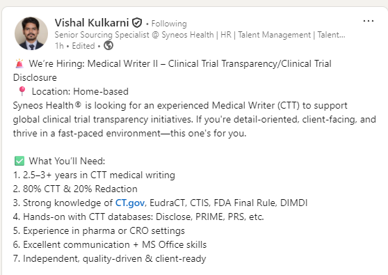 Syneos Health Careers: Medical Writer – Apply Now in Pune Syneos Health Careers: Medical Writer – Apply Now in Pune