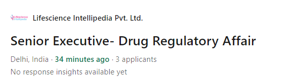 Regulatory Affairs Career Opportunity in Lifescience Intellipedia | Apply Now Regulatory Affairs Career Opportunity in Lifescience Intellipedia | Apply Now