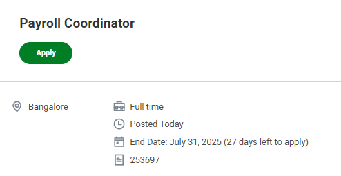Payroll Coordinator Job in Bangalore – Fortrea Hiring Now! Payroll Coordinator Job in Bangalore – Fortrea Hiring Now!