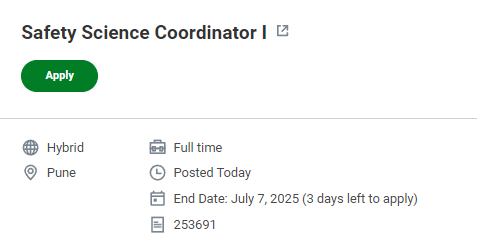 Safety Science Coordinator I Job in Pune – Apply Now at Fortrea! Safety Science Coordinator I Job in Pune – Apply Now at Fortrea!