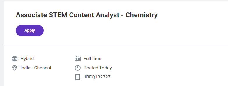 Associate STEM Content Analyst Jobs for Freshers at Clarivate Associate STEM Content Analyst Jobs for Freshers at Clarivate