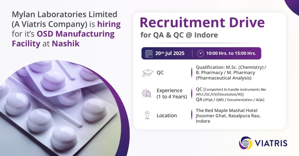 Mylan Laboratories Hiring for Quality Control & Assurance Jobs - Apply Now Mylan Laboratories Hiring for Quality Control & Assurance Jobs - Apply Now