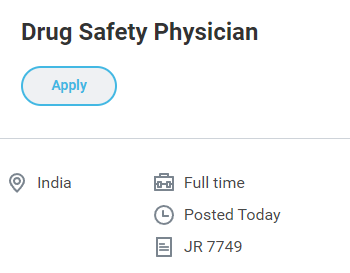 Drug Safety Physician Job at ProPharma in India