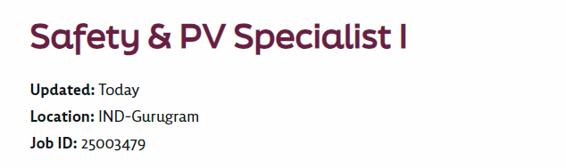 Safety & PV Specialist Job at Syneos Health Safety & PV Specialist Job at Syneos Health