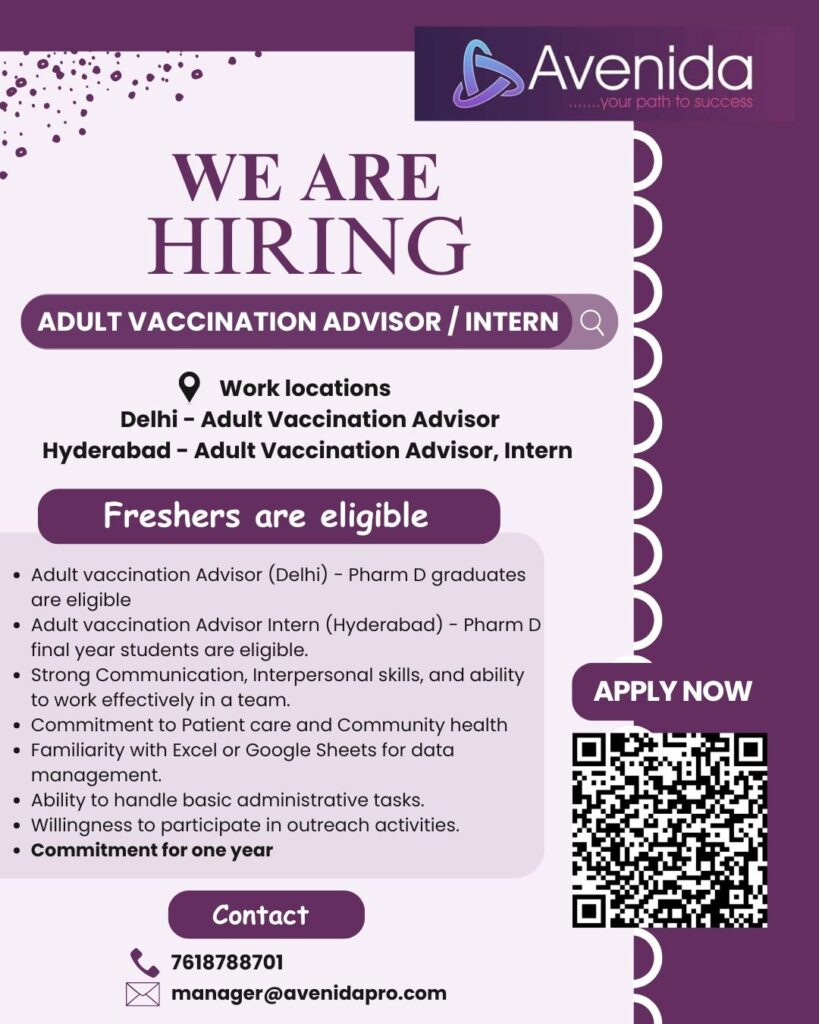 Avenida Hiring for Adult Vaccination Advisors and Interns Avenida Hiring for Adult Vaccination Advisors and Interns