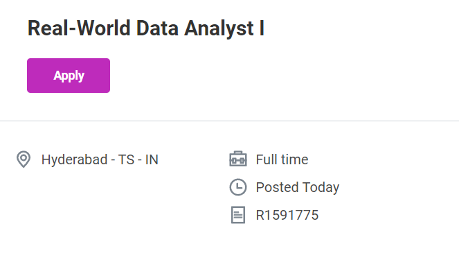 Real-World Data Analyst Job at BMS | Apply Now Real-World Data Analyst Job at BMS | Apply Now