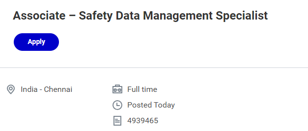 Pfizer Hiring in Pharmacovigilance (Safety Data Management) Pfizer Hiring in Pharmacovigilance (Safety Data Management)