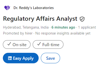 Regulatory Affairs Analyst Job at Dr. Reddy’s Regulatory Affairs Analyst Job at Dr. Reddy’s