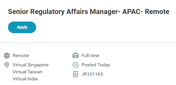 Remote Regulatory Manager: Worldwide Clinical Trials Remote Regulatory Manager: Worldwide Clinical Trials