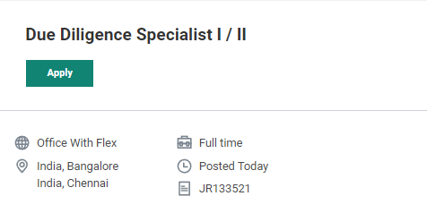 Due Diligence Specialist Job at ICON at Multiple locations Due Diligence Specialist Job at ICON at Multiple locations