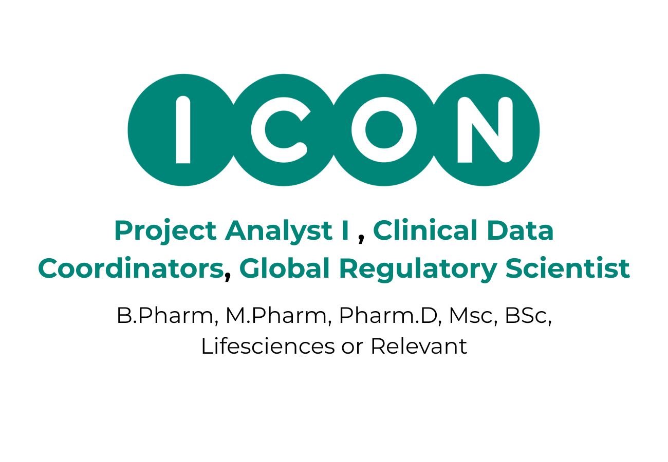 ICON Hiring Project Analyst, CDM & Regulatory Roles
