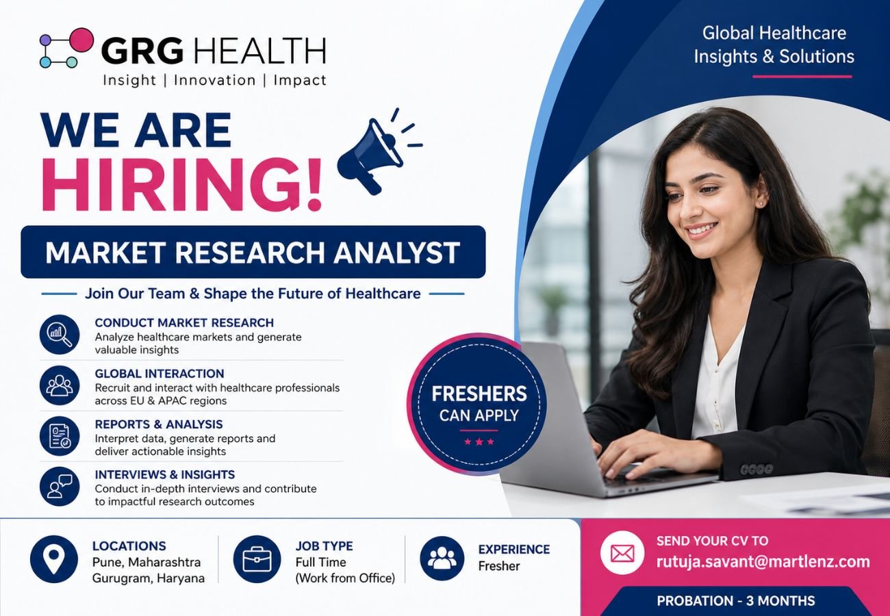 GRG Health Hiring Freshers for Market Research Analyst | Pune & Gurugram