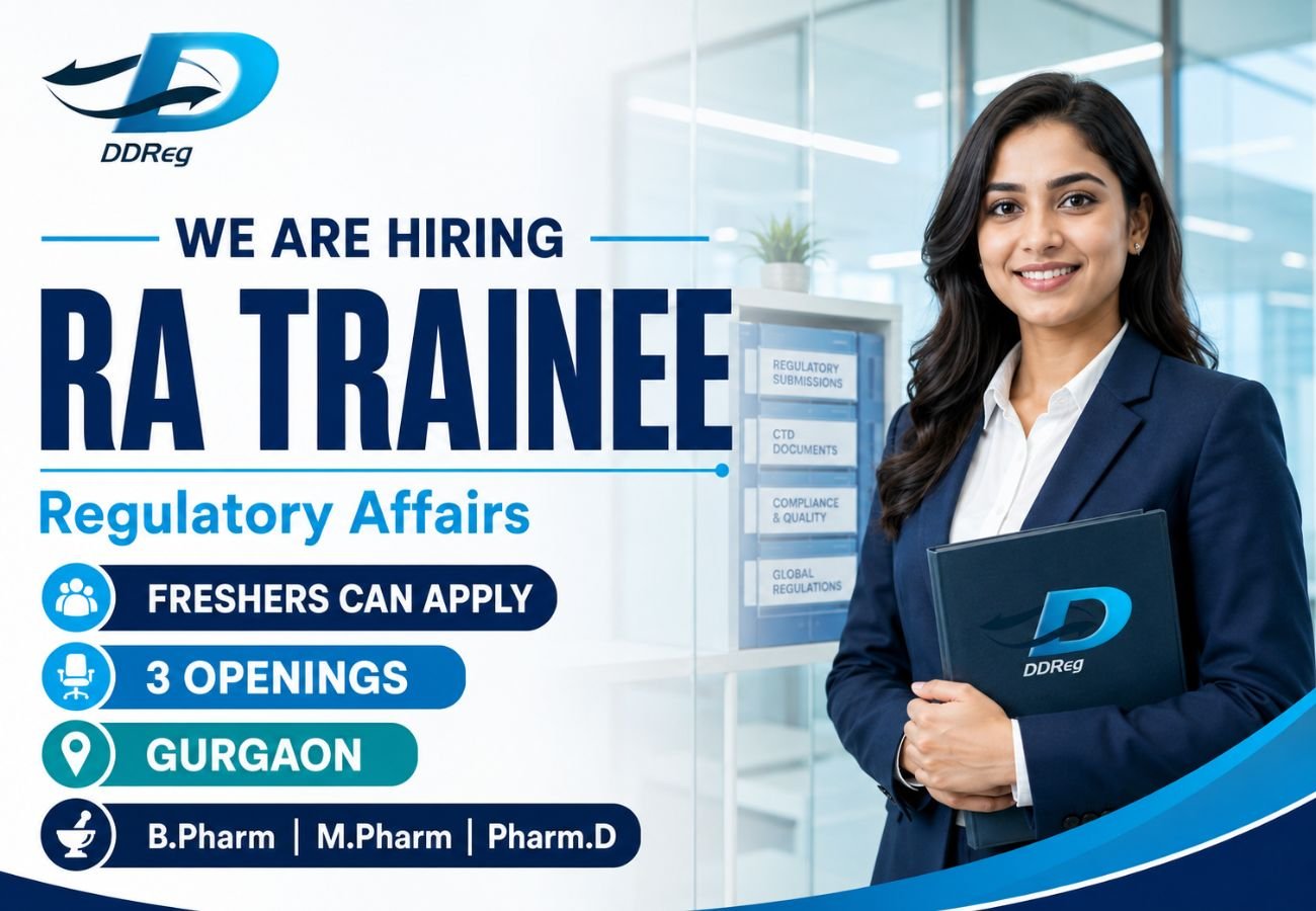 DDReg Pharma Hiring Freshers in Regulatory Affairs
