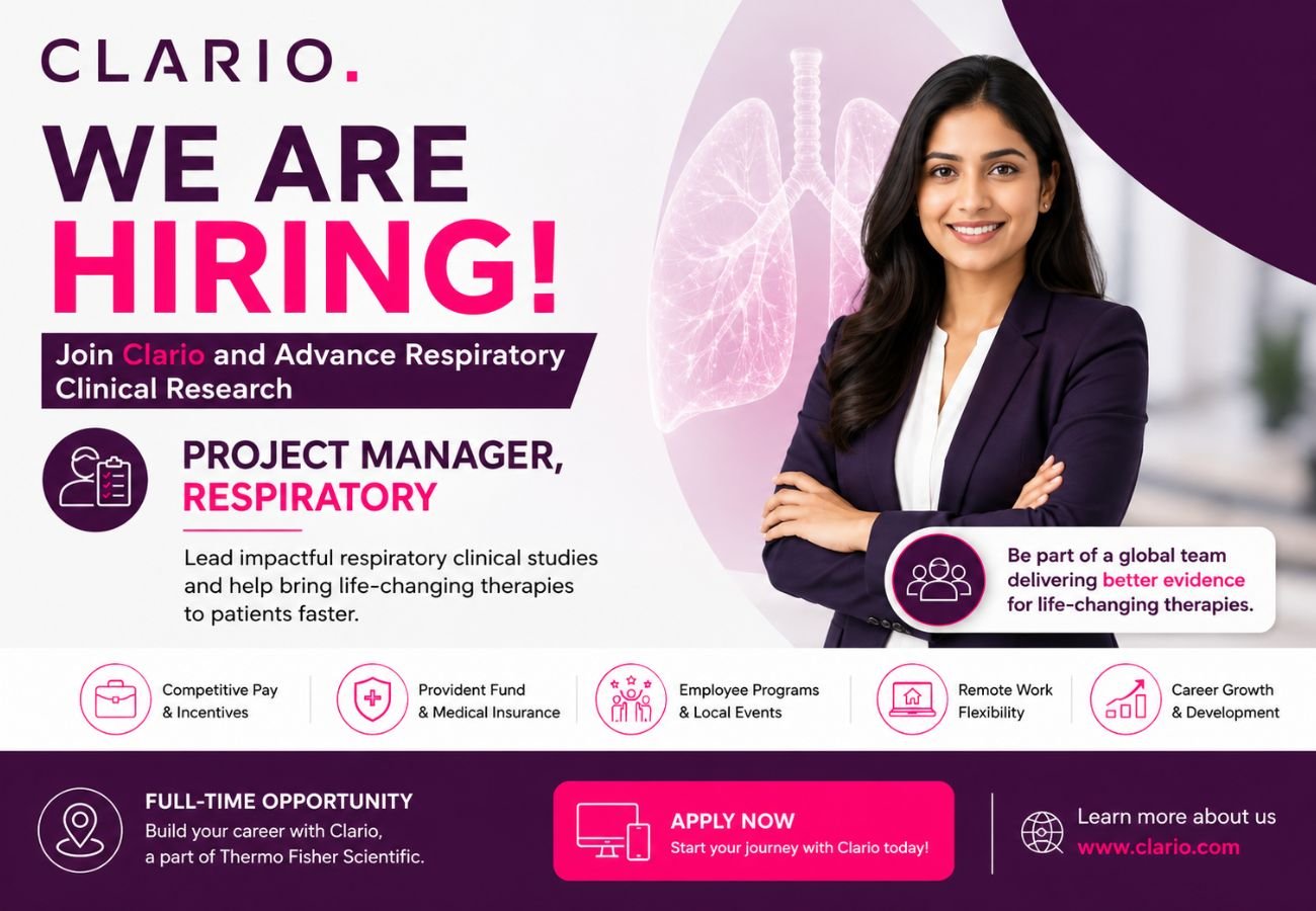Project Management Setup Clario Hiring for Project Manager Respiratory